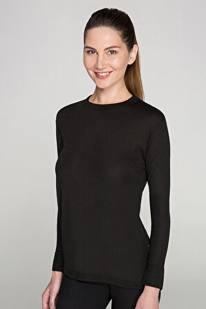 Thermoform Heavy Yetıskin Uzun Kol Fanila SİYAH