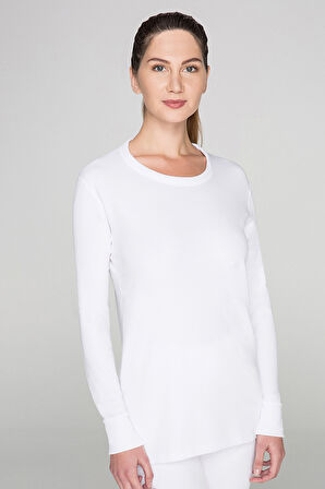 Thermoform Heavy Yetıskin Uzun Kol Fanila BEYAZ