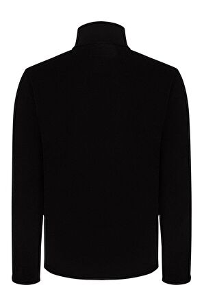 Thermoform Siyah Erkek Bisiklet Yaka Termal Üst İçlik