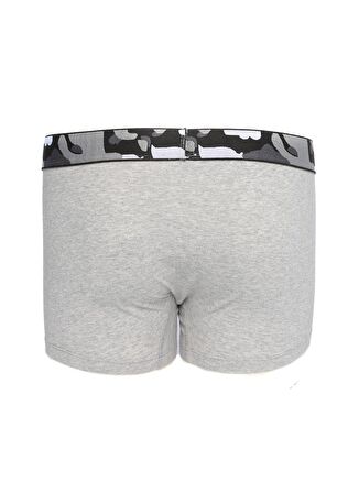 North Ice Siyah - Gri Erkek Boxer North Ice 2li Kamuflaj Boxer