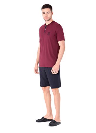 Ds Damat Bordo Erkek Pijama Takımı DS221002