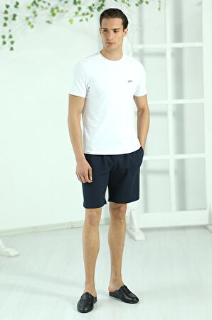 Ds Damat Waffle Şort T-shirt Takım LACİVERT