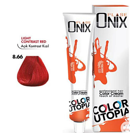 ONİX TÜP SAÇ BOYASI & NO:8/66 AÇIK KONTRAST KIZIL