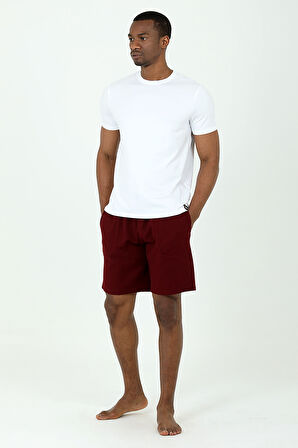 Ds Damat Waffle Şort T-shirt Takım BORDO