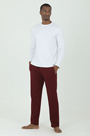 Ds Damat Waffle 3'lü Rob Pijama Set BORDO