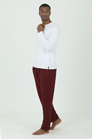 Ds Damat Waffle 3'lü Rob Pijama Set BORDO