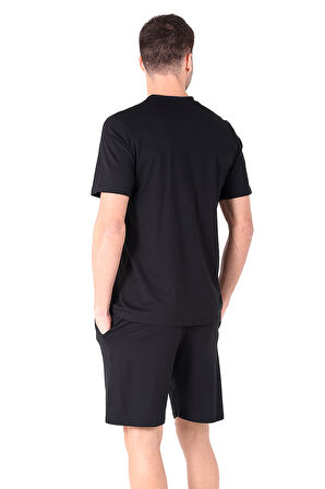 Ds Damat Regular Fit Cotton Şort Takım SİYAH