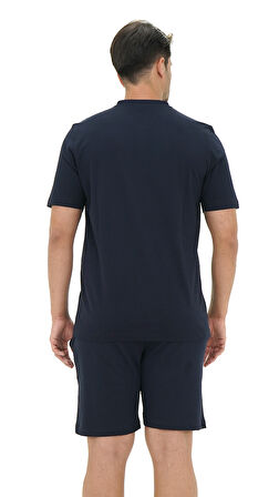Ds Damat Regular Fit Cotton Şort Takım K.LACİVERT