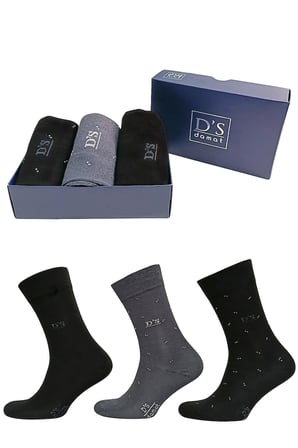 D’S Damat Çeyizlik Premium Modal Şort Takım  Boxer Atlet Kutulu Set | 3’lü Çorap Hediyeli SİYAH