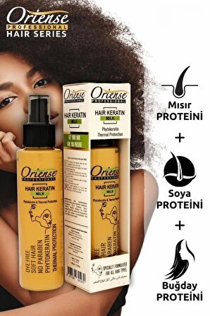 Oriense Saç Keratin Sütü Bakım Spreyi - Fitokeratin ile Üstün Parlaklık ve Protein Açısından Zengin Formüllü Koruma, Paraben İçermez