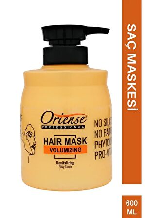 Oriense 600ml Saç Maskesi Hacim Verici Volumizing, Pro-vitamin B5 Ve Fitokeratin Ile Nihai Bakım