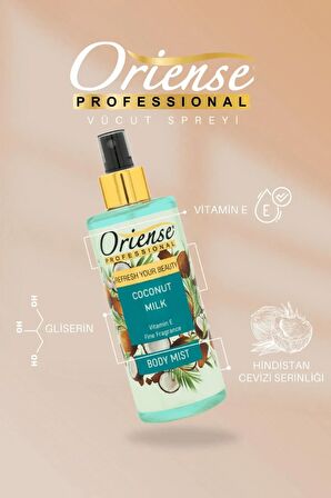 Oriense 250ml Vücut Spreyi Hindistan Cevizi Sütü