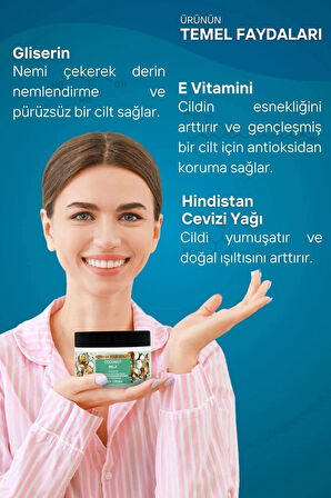 Oriense 250 Ml Vücut Kremi Hindistan Cevizli - Hindistan Cevizi Yağı, Shea Yağı, Gliserin, Pantenol ve Vitamin-E