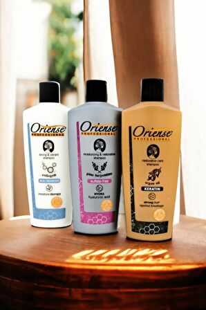 Oriense 500ml Argan Yağı ve Keratin Şampuanı - Nemlendirici ve Onarıcı Bakım, Paraben ve Boya İçermez