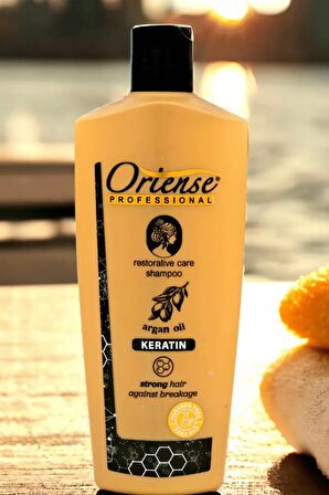 Oriense 500ml Argan Yağı ve Keratin Şampuanı - Nemlendirici ve Onarıcı Bakım, Paraben ve Boya İçermez