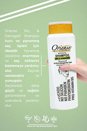 Oriense 360 Ml Şampuan Dry & Damaged 4'lü Set - Kuru Ve Yıpranmış Saçlar İçin