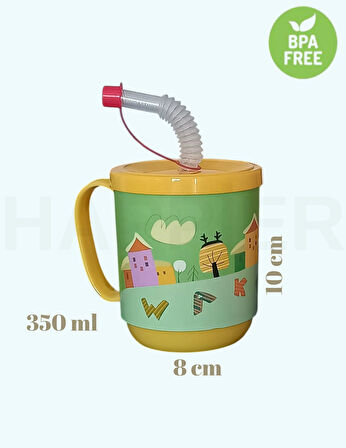 Çocuk Pipetli Bardak-2 adet-BPA içermez