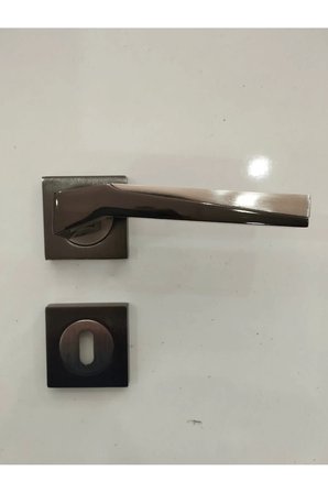 Sofuoğlu Yıldız Kare Rozetli Füme Saten Oda Kapı Kolu