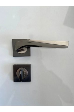 Sofuoğlu Yıldız Kare Rozetli Füme Saten Wc Kapı Kolu