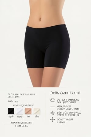 LAZER KESİM BOXER KADIN 1055 BEYAZ L-XL