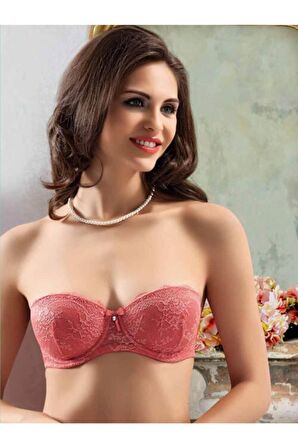 Bella Donna 11039 Straplez Destekli Push Up Balenli Sütyen