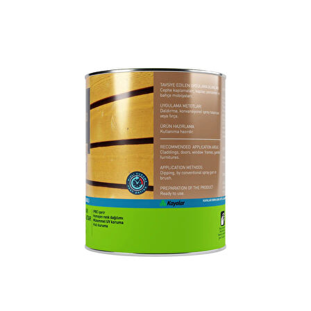 Woodsol Latygrund Dış Mekan Yarı Şeffaf Renkli Ahşap Astar 1554 Castagno 0.75 l