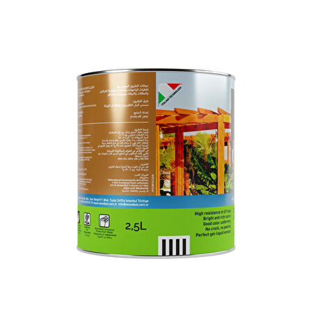 Woodsol Gemina Dış Mekan Ahşap Jel Vernik 1567 Afromosia 2.5 l