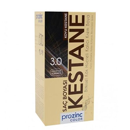 Prozinc Color 3.0 Kestane - Amonyaksız Bitkisel Kalıcı Saç Boyası