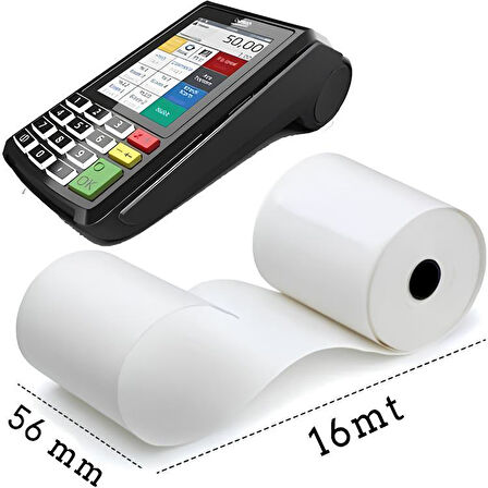 BK Etiket X5 Termal Yazar Kasa Pos Rulosu 56x16 mt 10'lu