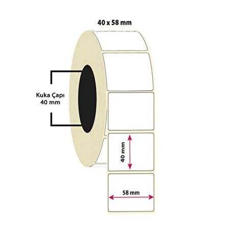 Stilo Terazi Termal Etiket 40X58 500Lü Beyaz