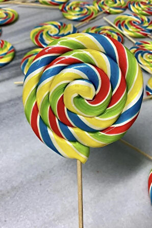 Büyük Yuvarlak Çubuklu Lolipop 28 gr Sosyete Şekeri 10 Adet