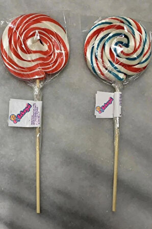 Büyük Yuvarlak Çubuklu Lolipop 28gr Sosyete Şekeri 30 Adet