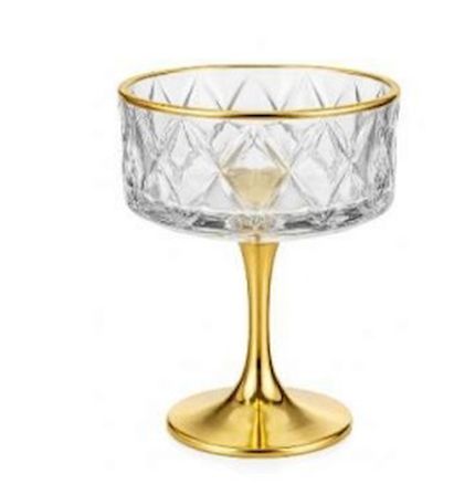 Round Metal Ayaklı Sunumluk 6 Lı Gold
