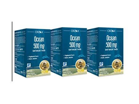 OCEAN 500 MG SAF BALIK YAĞI 60 KAPSÜL 3'LÜ PAKET