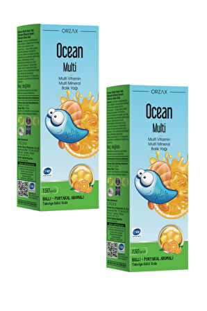 Ocean Multi Ballı Portakal Aromalı Şurup 150 ml x 2 Adet