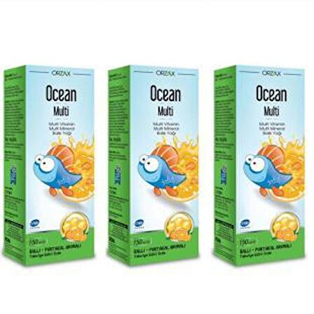 Ocean Multivitamin Multimineral Şurup Kral Şakir 150 ml 3 Kutu