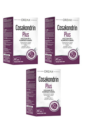 Orzax Cosakondrin Plus 60 Tablet x 3 Adet
