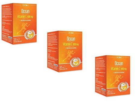 OCEAN VİTAMİN C 1000 MG 30 TABLET 3'LÜ PAKET