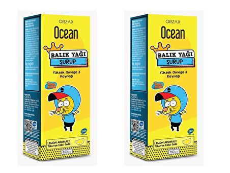 OCEAN BALIK YAĞI ŞURUBU LİMON AROMALI 150 ML 2'Lİ PAKET