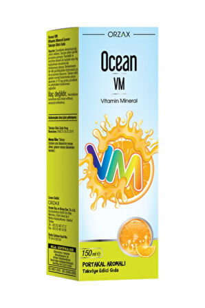 Ocean VM Portakal Aromalı Şurup 150 ml x 2 Adet