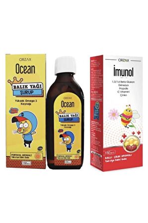 Orzax Ocean Balık Yağı Şurubu 150 ml+imunol 150 ml