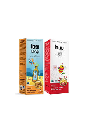 Orzax Ocean Balık Yağı+ Ocean Imunol Takviye Edici Gıda 150 ml