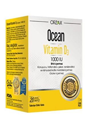 Ocean Vitamin D3 1000 IU Oral Sprey 20 ml