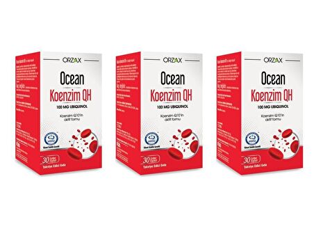 OCEAN KOENZİM QH 100 MG 30 KAPSÜL 3'LÜ PAKET