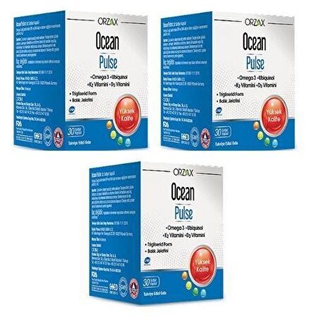 Orzax Ocean Pulse 30 Kapsül X 3