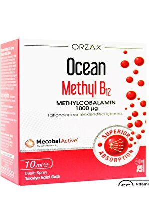 Ocean Methyl B12 1000µg Sprey 10 Ml Ve Ocean D3 K2 Damla 20 ml