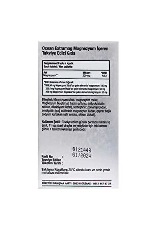 OCEAN EXTRAMAG 60 TABLET MAGNEZYUM