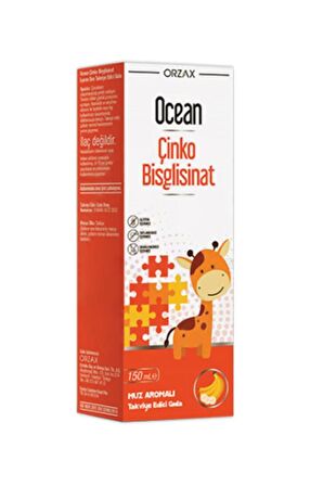 Ocean Çinko Bisglisinat 150 ml - Muz Aromalı