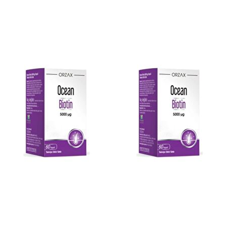 Ocean Biotin 5000 mcg 60 Kapsül 2 Kutu