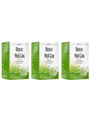 Ocean Green Tea 500 Mg 60 Kapsül 3 Kutu